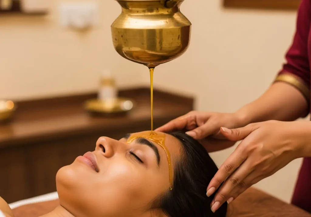 Shirodhara therapy by sunshine