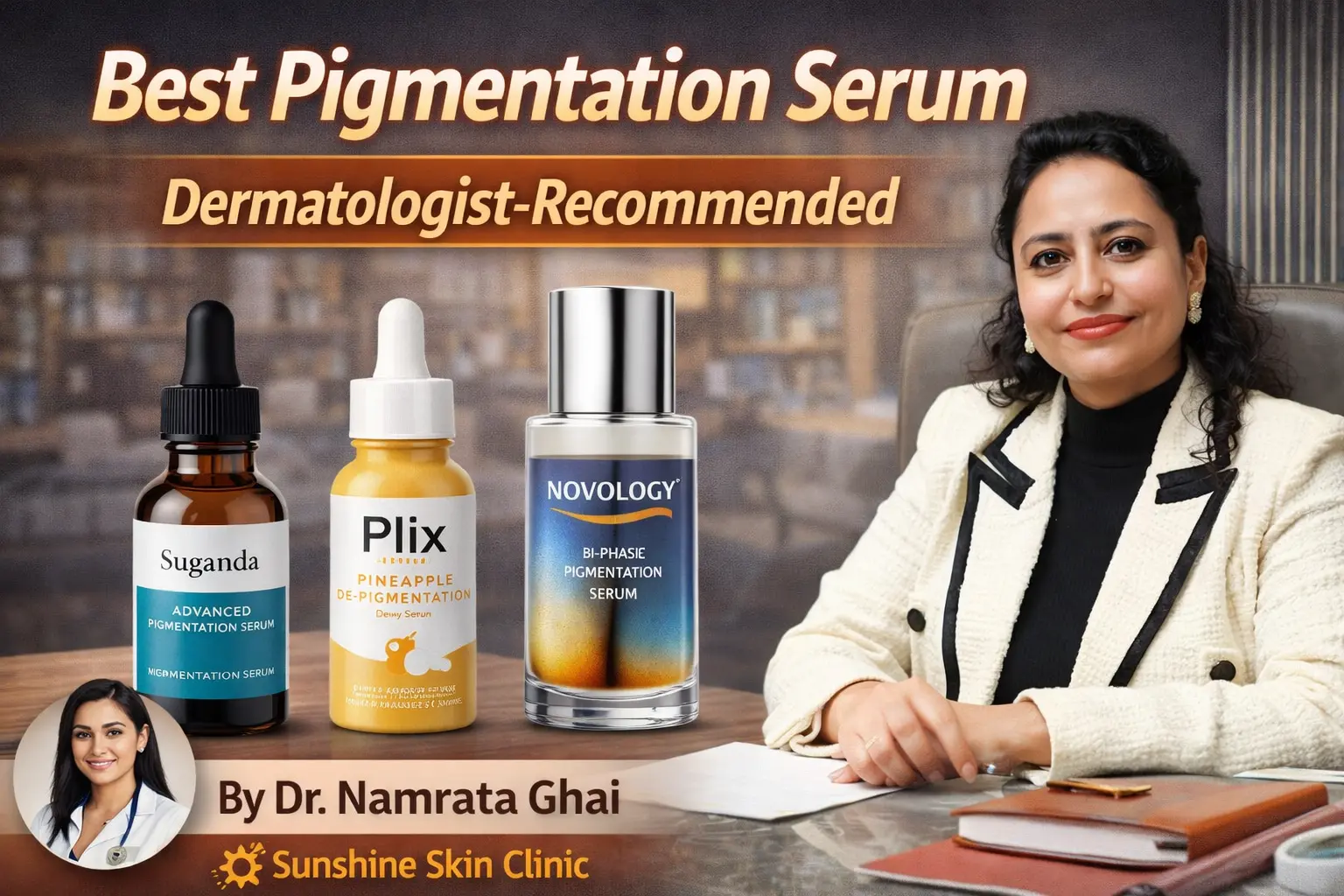 best pigmentation serum recommended by dermatologist Dr Namrata Ghai Sunshine Skin Clinic