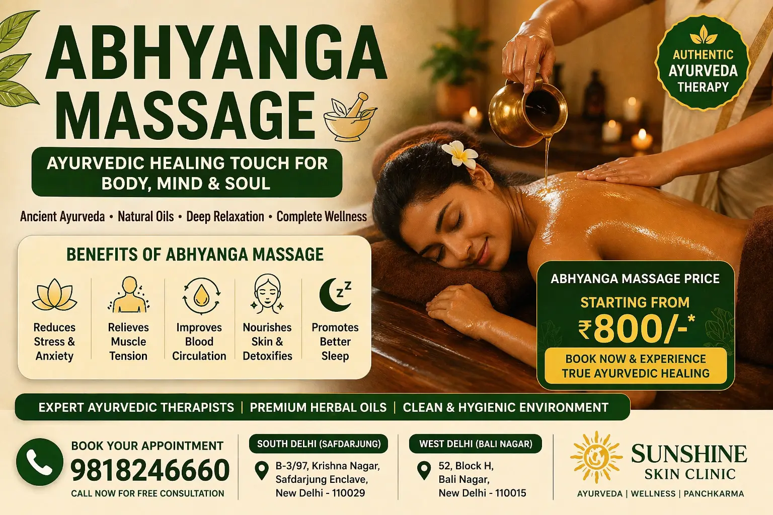 abhyanga massage in Delhi