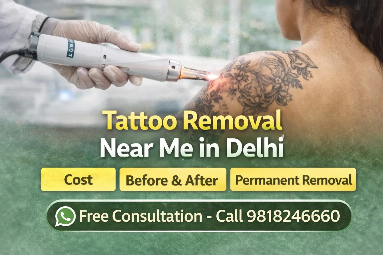 Tattoo Removal Near Me in Delhi
