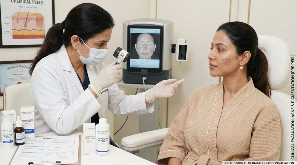 chemical-peel-acne-treatment Chemical peel treatment for acne marks and pigmentation