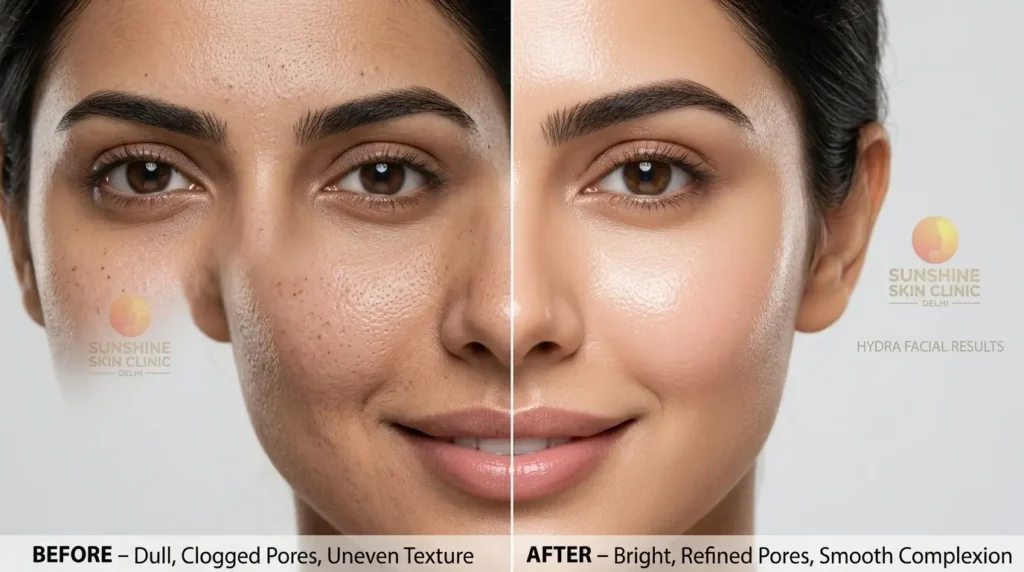 hydrafacial-before-after Hydrafacial before and after skin improvement results