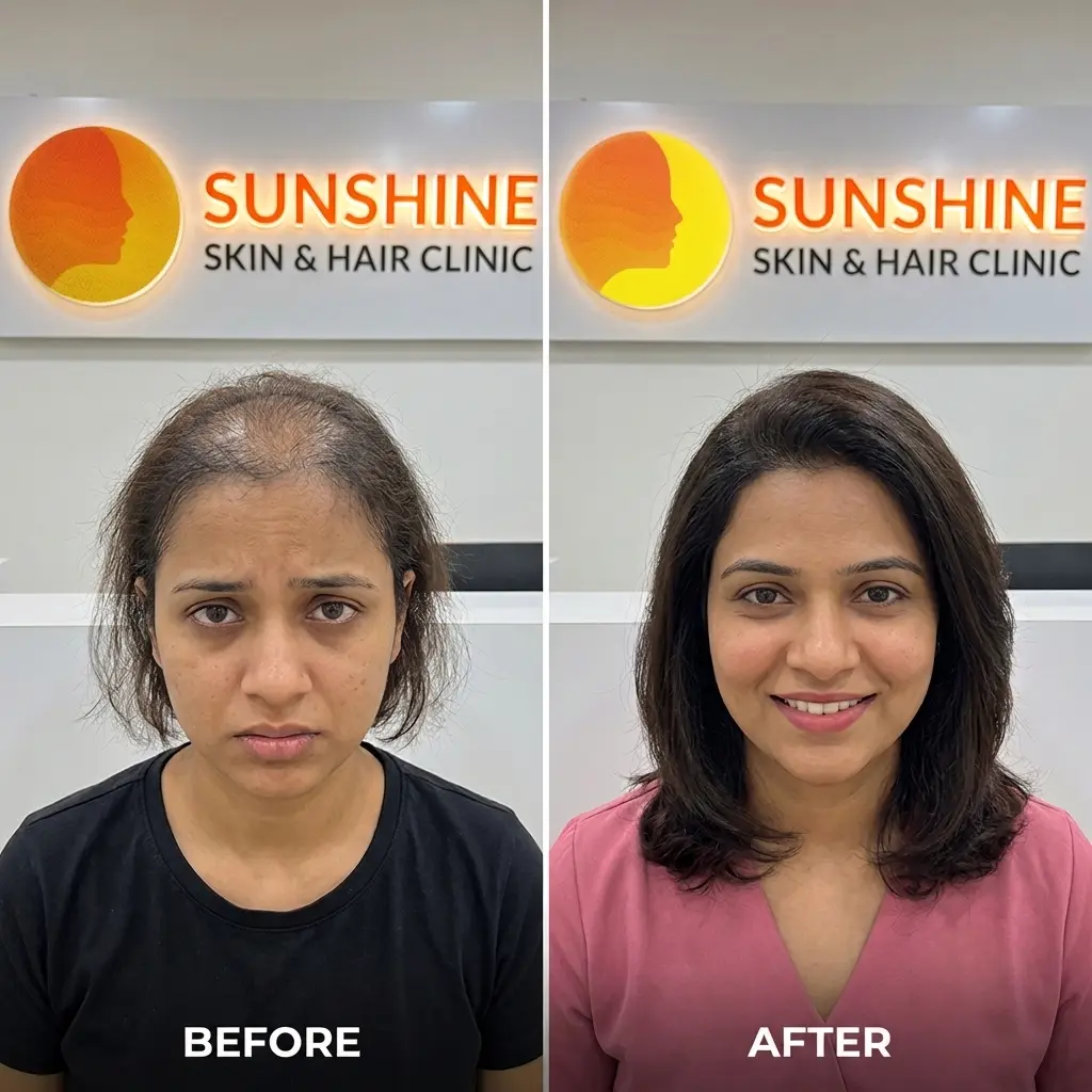 hair-loss-treatment-before-after Before and after hair loss treatment at Sunshine
Skin & Hair Clinic