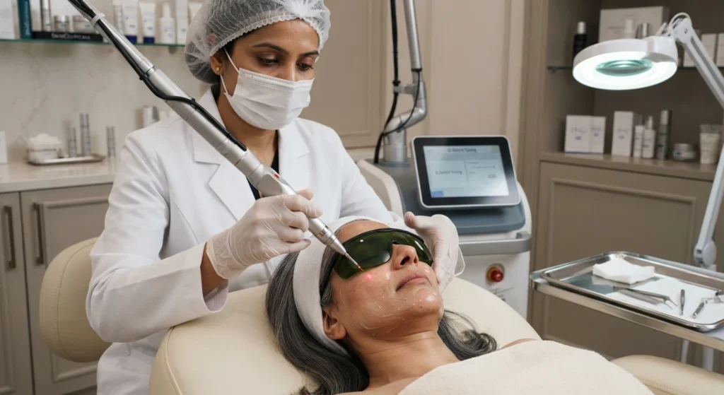 laser-toning-treatment Laser toning treatment for pigmentation and skin brightening