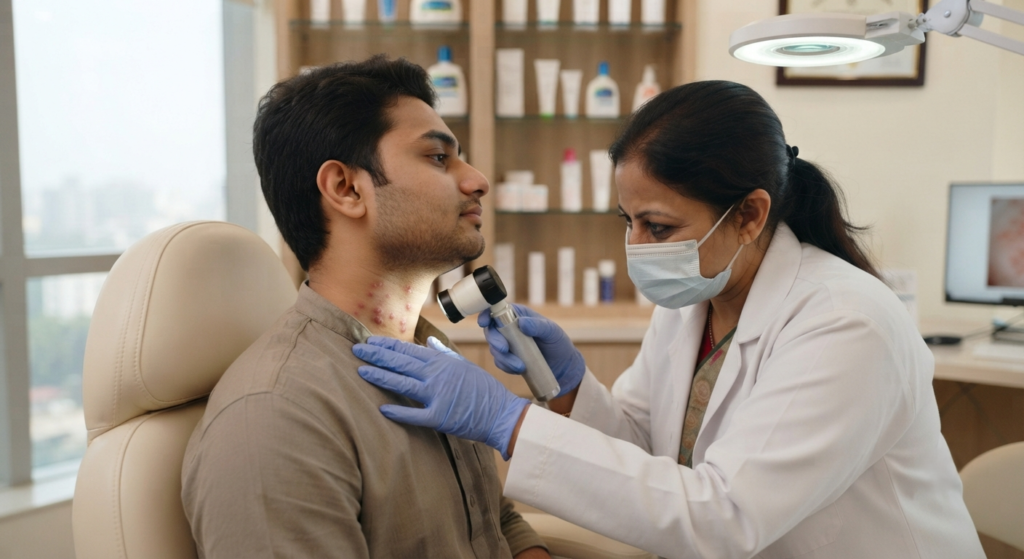 folliculitis-consultation Folliculitis consultation by dermatologist