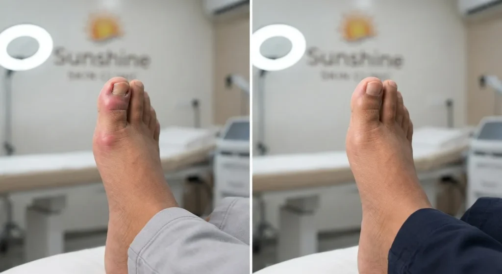ingrown-nail-before-after Illustrative before and after ingrown nail treatment