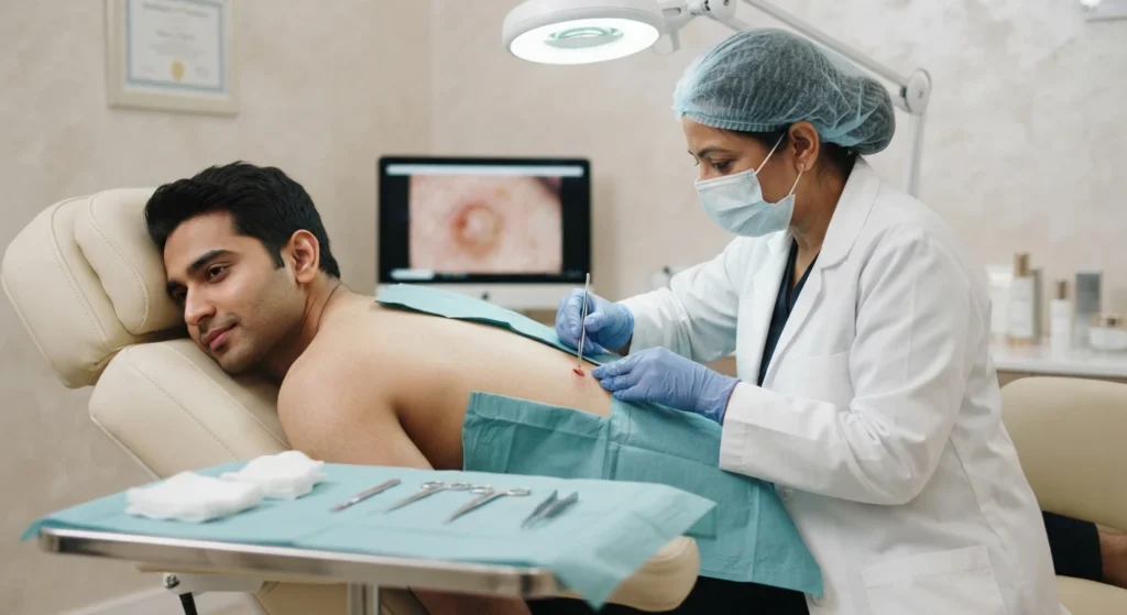 lipoma-removal-treatment Lipoma removal treatment performed by dermatologist