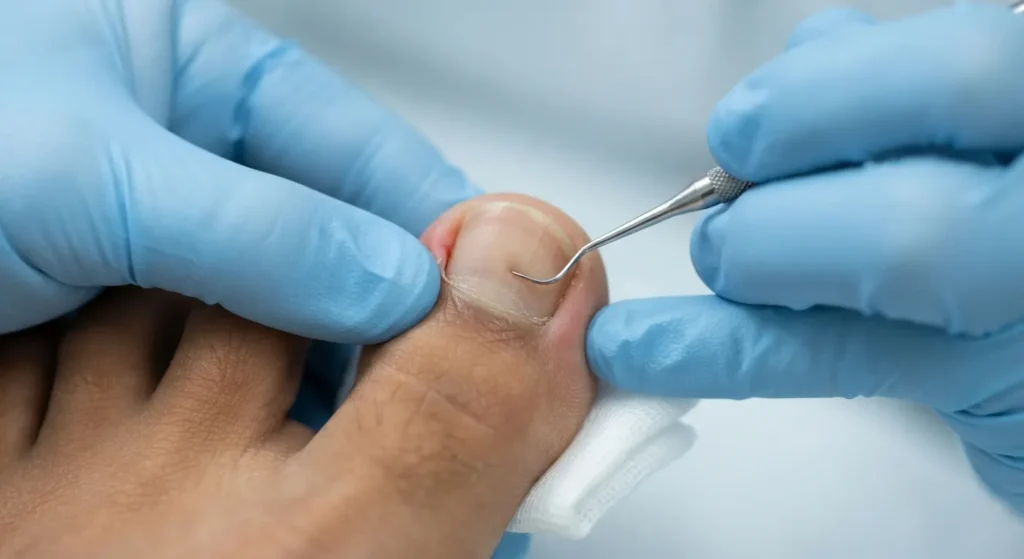 nail-surgery-treatment-closeup Close-up minor nail surgery procedure